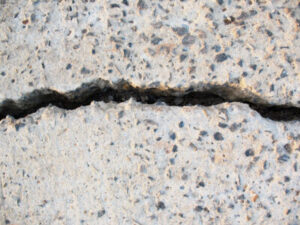 Cracked cement